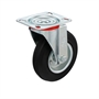Колесо промышленное поворотное 125 мм Tellure Rota 535103 нагрузка 130 кг, черная резина, сталь 535103