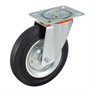 Колесо промышленное поворотное 250 мм Tellure Rota 534908 нагрузка 300 кг, черная резина, сталь 534908
