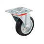 Колесо промышленное поворотное 100 мм Tellure Rota 535102 нагрузка 80 кг, черная резина, сталь 535102