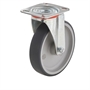 Колесо промышленное поворотное 150 мм Tellure Rota 714211,нагрузка 180 кг, термопластичная серая резина, полипропилен 714211