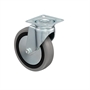 Колесо аппаратное Tellure Rota 374105 поворотное, Ø 125 мм, нагрузка 80 кг, серая резина, полипропилен 374105
