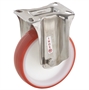 Колесо Tellure Rota 605103 неповоротное, Ø 125 мм, нагрузка 220 кг, полиуретан, полиамид, кронштейн из нержавеющей стали 605103