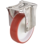 Колесо Tellure Rota 605103 неповоротное, Ø 125 мм, нагрузка 220 кг, полиуретан, полиамид, кронштейн из нержавеющей стали 605103