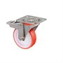 Колесо Tellure Rota 606702 поворотное с тормозом, Ø 100 мм, нагрузка 170 кг, полиуретан, полиамид, кронштейн из нержавеющей стали 606702
