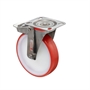 Колесо Tellure Rota 606704 поворотное с тормозом, Ø 150 мм, нагрузка 220 кг, полиуретан, полиамид, кронштейн из нержавеющей стали 606704