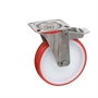 Колесо Tellure Rota 606704 поворотное с тормозом, Ø 150 мм, нагрузка 220 кг, полиуретан, полиамид, кронштейн из нержавеющей стали 606704