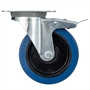 Колесо Стелла-техник N48160RBLB поворотное с тормозом, Ø 160 мм, полипропилен/эластичная резина, игольчатый подшипник, г/п=350 кг N48160RBLB