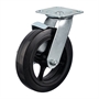Колесо большегрузное поворотное с тормозом обрезиненное 200 мм Стелла-техник N29200B1, г/п 240 кг, чугун/резина, игольчатый подшипник N29200B1