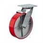 Колесо большегрузное полиуретановое поворотное с тормозом 200 мм Стелла-техник N29200CPUB1 г/п 350 кг, чугунное, игольчатый подшипник N29200CPUB1