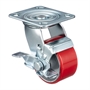 Колесо большегрузное полиуретановое поворотное с тормозом 100 мм Стелла-техник N29100CPUB1 г/п 200 кг, чугунное, игольчатый подшипник N29100CPUB1