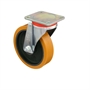 Колесо большегрузное полиуретановое поворотное 150 мм Tellure Rota 647854 нагрузка 700 кг, чугунное 647854