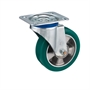 Колесо большегрузное полиуретановое поворотное 160 мм Tellure Rota 624504 нагрузка 500 кг, полиуретан TR- ROLL, алюминий 624504