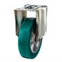 Колесо большегрузное полиуретановое неповоротное Tellure Rota 627704 нагрузка 500 кг, полиуретан TR- ROLL, алюминий 627704