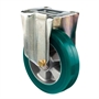 Колесо большегрузное полиуретановое неповоротное Tellure Rota 627704 нагрузка 500 кг, полиуретан TR- ROLL, алюминий 627704