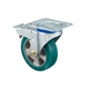 Колесо большегрузное полиуретановое поворотное с тормозом 160 мм Tellure Rota 627404 нагрузка 500 кг, полиуретан TR- ROLL, алюминий 627404