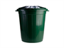 Пластиковый бак для мусора с крышкой 45 л. (450x450x480 мм) - фото 4782