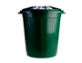 Пластиковый бак для мусора с крышкой 75 л. (570x570x600 мм) - фото 4785