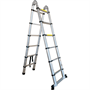 Двухсторонняя телескопическая лестница с шарниром 1,9+1,9 м (6+6 ступ) DTLH1.9 Алюмет DTLH1.9