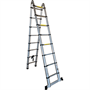 Двухсторонняя телескопическая лестница с шарниром 2,5+2,5 м (8+8 ступ) DTLH2.5 Алюмет DTLH2.5