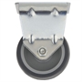 Колесо аппаратное Tellure Rota 385201 неповоротное (50 мм; 40 кг), серая резина, сталь 385201