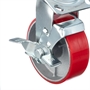 Колесо промышленное поворотное с тормозом Стелла-техник N29150CPUB1 (150 мм; г/п 300 кг), полиуретан/чугун N29150CPUB1