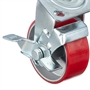 Колесо промышленное поворотное с тормозом Стелла-техник N29125CPUB1 (125 мм; г/п 250 кг), полиуретан/чугун N29125CPUB1