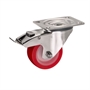 Колесо поворотное с тормозом на НЕРЖАВЕЙКЕ Стелла-техник 6903-80 (80 мм; г/п 120 кг) 6903-80