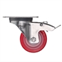 Колесо поворотное с тормозом на НЕРЖАВЕЙКЕ Стелла-техник 6903-80 (80 мм; г/п 120 кг) 6903-80