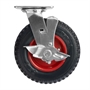 Колесо промышленное поворотное с тормозом Стелла-техник 5003-200 (200 мм; г/п 200 кг), черная резина с протектором 5003-200