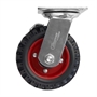 Колесо промышленное поворотное с тормозом Стелла-техник 5003-125 (125 мм; г/п 120 кг), черная резина с протектором 5003-125