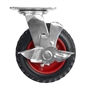 Колесо промышленное поворотное с тормозом Стелла-техник 5003-160 (150 мм; г/п 160 кг), черная резина с протектором 5003-160