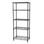 Стеллаж сетчатый 600х350х1800 мм, 5 полок, черный СРС6035180П5В