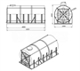 Горизонтальная цилиндрическая емкость 18000 литров (18 куб.м.) без обрешетки ЕЕГ18000Т