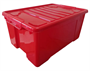 Пластиковый контейнер с крышкой Top Box 40 л. красный 12781