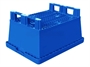 Контейнер Iplast вкладываемый KVR 8634 на полозьях (800х600х340) голубой, сплошной с усиленным дном и штабельным упором 12.362.65.S.С66.1