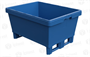 Контейнер Iplast вкладываемый KVR 8634 на полозьях  с фикс. элементами (800х600х340) голубой, сплошной, усиленное дно и без штабельных упоров 12.362.65.С66.2