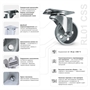 Колесо термостойкое поворотное RONEL RL01 CSS 80 RL01 CSS 80