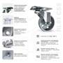 Колесо термостойкое поворотное RONEL RL01 CSS 100 RL01 CSS 100