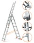 Трехсекционная лестница Эйфель Гранит 3x7 - фото 7750